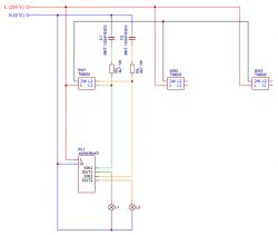 Remote control of tactile switches in a staircase-crossing arrangement