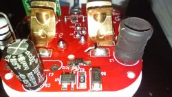 Close-up of a circuit board with various electronic components.