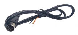 Gotowy kabel z końcówką DIN oraz cztery przewody do podłączenia RCA
