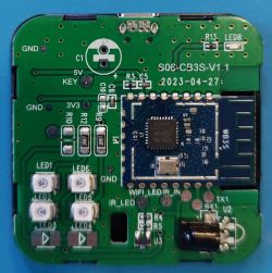 Printed circuit board with a WB3S module and various electronic components.