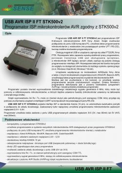 Poszukuję dokumentacji do programatora MicroSense USB AVR ISP II FT