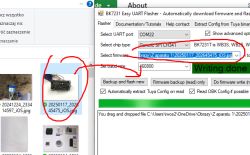 Incorrect JPG file selected as firmware in BK7231 Flasher Screenshot of BK7231 Flasher with incorrect JPG file selected as firmware