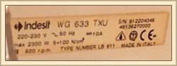 Indesit WG 633 TXU - włącznik sieciowy + przycisk do pralki