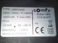 Sterownik Somfy 5054240C - Nie działa, uszkodzony zasilacz. Sterownik Somfy 5054240C - Nie działa, uszkodzony zasilacz.