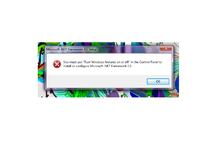 Win7 Professional Błąd Net Frameworka - installation did not success