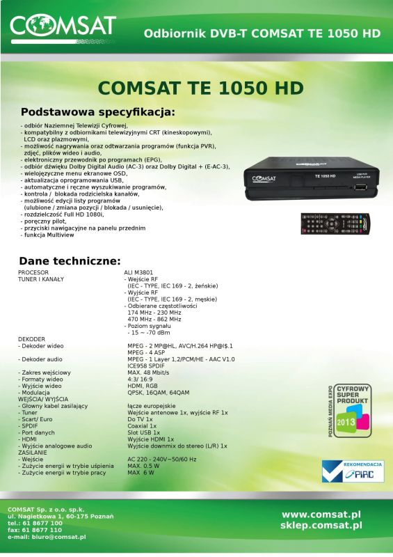 Interior of the Comsat TE 1050 HD tuner, firmware ripping, Flash memory partition format