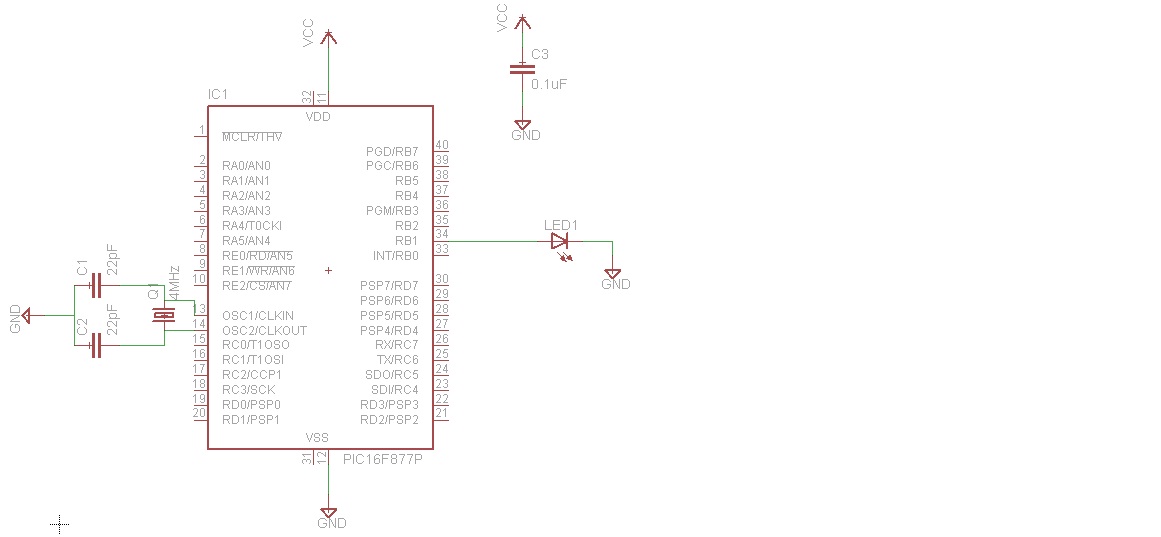 [PIC16F877] [PIC16F877][C] Dlaczego dioda LED na RB1 nie mruga? Kod w MPLAB v8.76, Hi Tech PICC