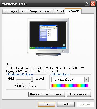 Rozdzielczość - Rozdzielczość sama się zmienia