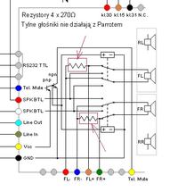 Parrot ck3100 podłączenie kabel mute