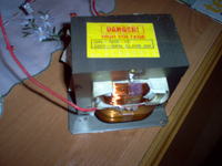 Transformator z mikrofali i bateria 9V Pastuch!