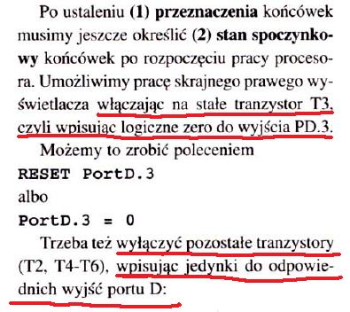 Ustalanie stanu wyjściowego końcówek
