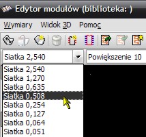 KiCad chce raster 0,5 a mam 0,5004?