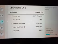 Problem z przypisaniem lnb1 na hotbird 13 w tv samsung