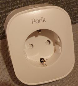 Porik Smart Socket Porik smart socket with visible electrical plug outlet.
