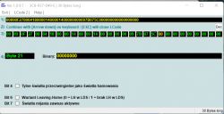 Zrzut ekranu programu do kodowania sterowników samochodowych z podanym ciągiem kodowania.