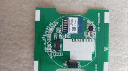 Close-up of MOES circuit board with CB2S component.