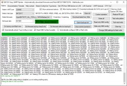 Screen showing firmware flash success in BK7231 Easy UART Flasher tool.