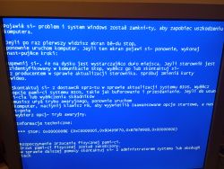 Ekran błędu STOP (blue screen) systemu Windows z kodem 0x0000008E