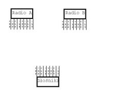 HU-605 - Jak podłączyć 2 radia do 4 głośników przez 1 przycisk?