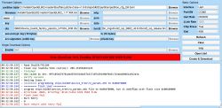 Firmware loading software with flash overflow error.