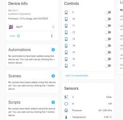 Screenshot of the BK7231T device configuration interface with firmware information and controls.