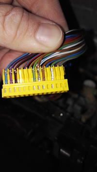 Opis kolorów kabli w żółtej wtyczce licznika Audi A4 B5 - schemat lub zdjęcia