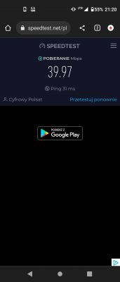 Antena do TP-Link MR400 w środowisku miejskim - Plus/Cyfrowy Polsat, Żuromin