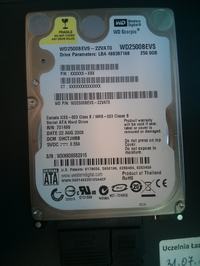 WD2500BEVS - Nie mogę otworzyć, na linuxie jako system plików RAW