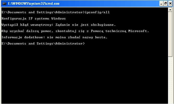 Brak dostępu do Internetu mimo połączenia - problem z IP i konfiguracją