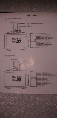 Porady dotyczące podłączenia autoalarmu Blow AS1 do siłowników - brak zmiennej biegunowości