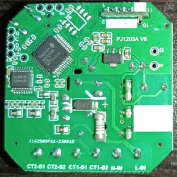 Main board of the Tuya WiFi energy meter with BK7231N chip.