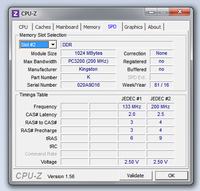 Gigabyte GA-K8N-SLI - Próba zmuszenia pamięci RAM do taktowania 200Mhz.