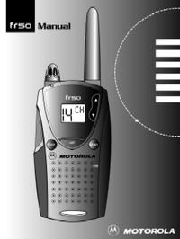 Motorola FR50 UHF Porto Manual