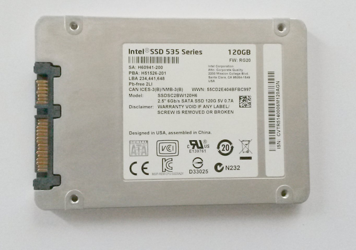 Ssd intel 535 120gb обзор