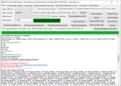 Screenshot of the BK7231 Easy UART Flasher tool showing Reading success! status.