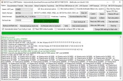 Screenshot of BK7231 Easy UART Flasher showing “Erase complete” and an operation log