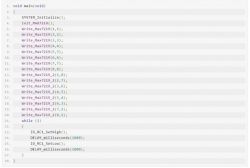 Program Code for MAX7219 Module C program code for initializing and controlling the MAX7219 module.