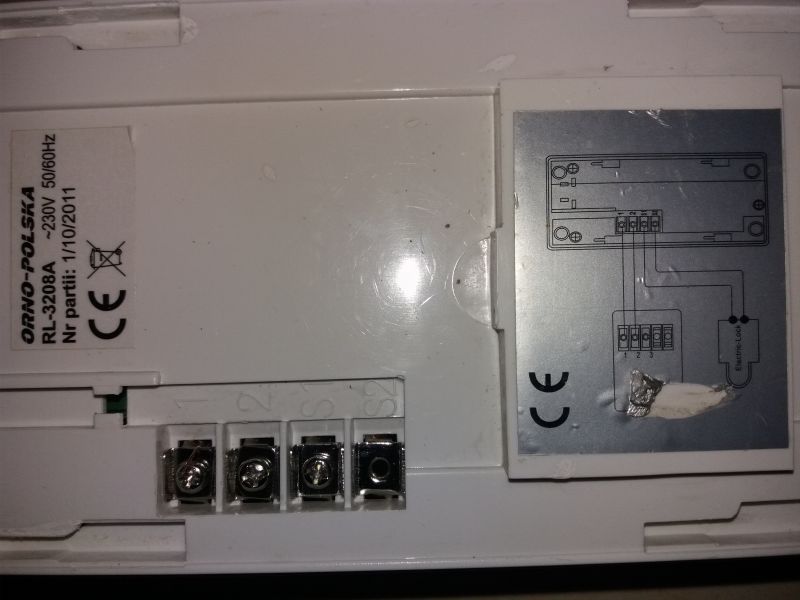 domofon orno RL-3208A, nie potrafię ponownie podłączyć domofon orno RL-3208A, nie potrafię ponownie podłączyć
