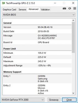 GeForce RTX 2080 WINDFORCE OC - Wymiana pasty, termopadów oraz Bios