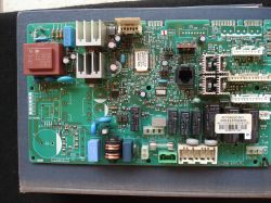 Close-up of an Ariston electronic circuit board.