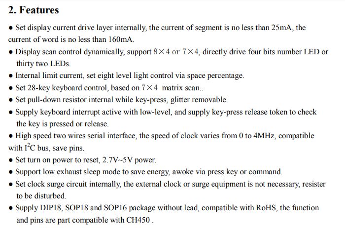 Tabela funkcji kontrolera wyświetlacza i klawiatury z noty katalogowej.