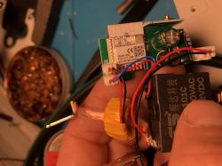Interior of Device with BK7231N Chip Interior of an electronic device with a BK7231N chip and a relay.