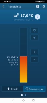 Bosch Thermostat II - inflated temperature, plan not working, what to set in the app?