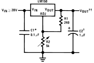 Dobranie wartości elementów do stabilizatora LM350