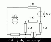 Obliczanie prądów i napięcia między x-y w obwodzie – metody: oczkowa, węzłowa, przekształcenia