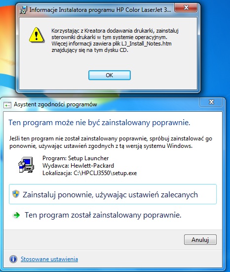 HP Color LaserJet 3550 - sterowniki