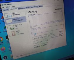 Task Manager Screen with 16GB DDR3 RAM Screenshot of a task manager on an ASUS laptop showing 16GB of DDR3 RAM.