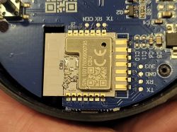 Electronic Module on Circuit Board Electronic module on a blue printed circuit board
