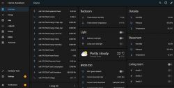 Home Assistant user interface displaying various home statistics.