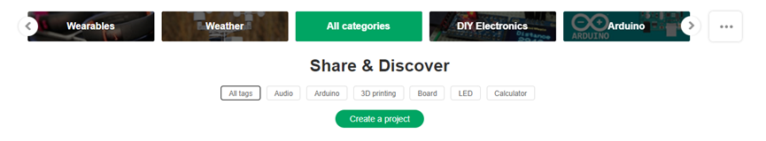 PCBWay Project Creation Page PCBWay website page with project categories and Create a project button.